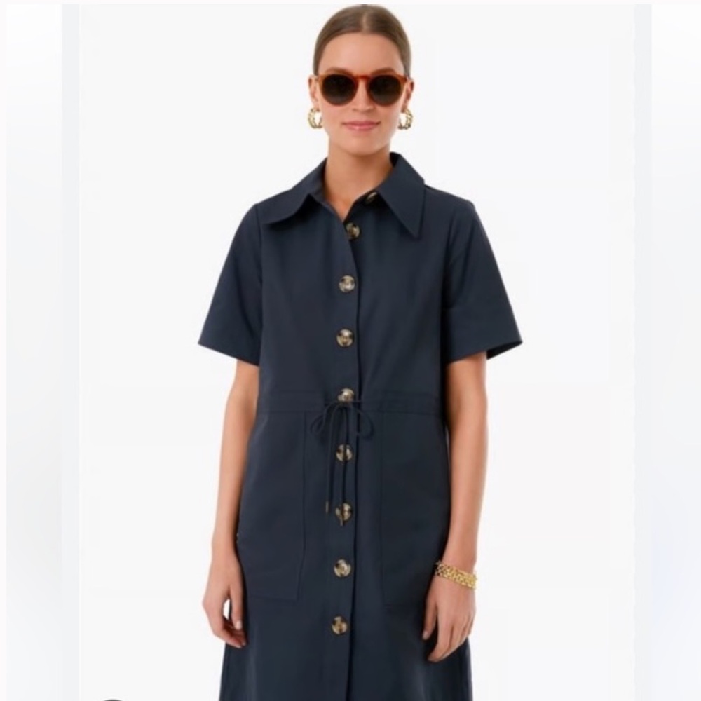 Tuckernuck Navy Drawstring Carson Dress